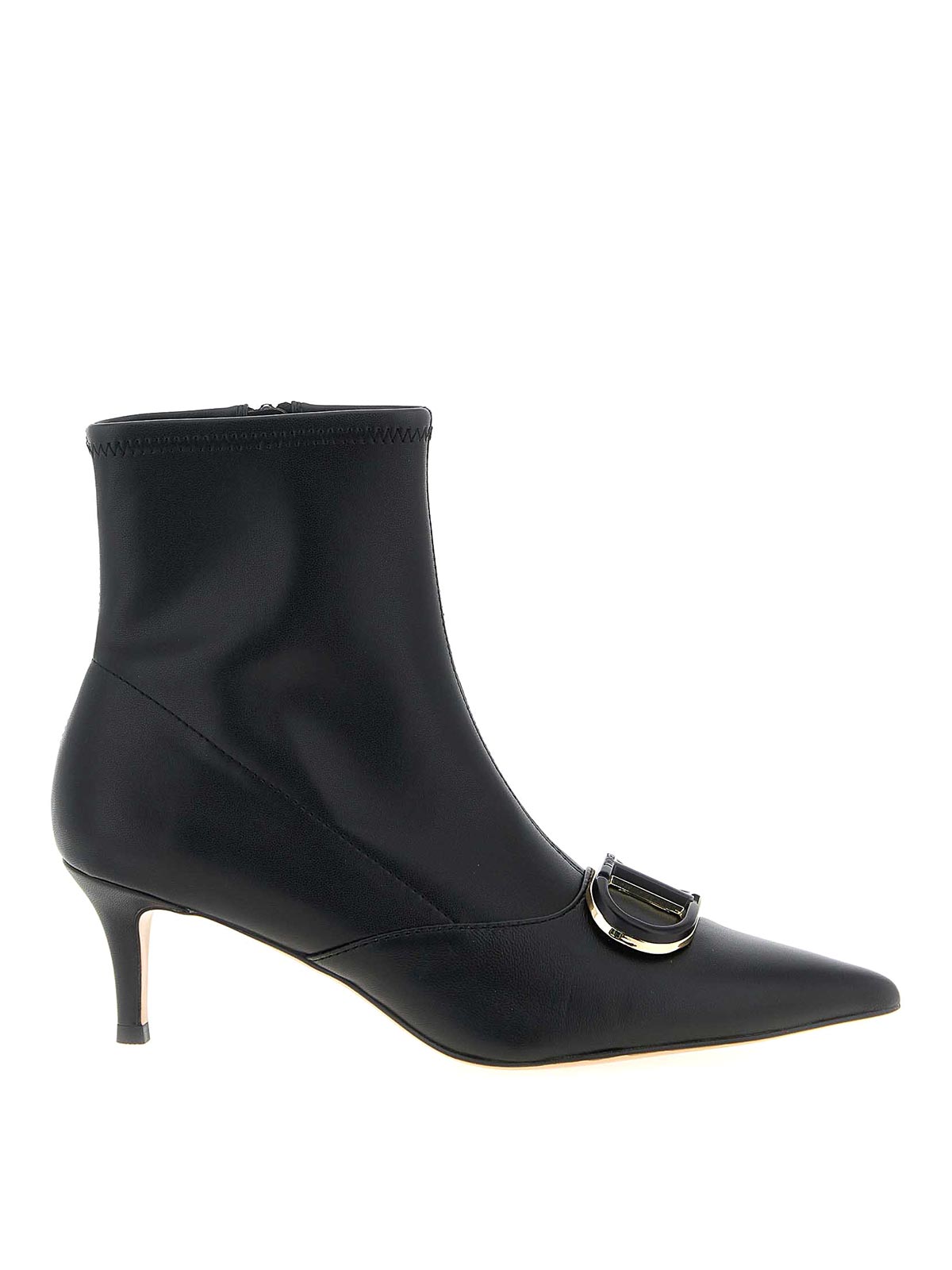 Twinset Twin-set Pointed Toe Ankle Boots In Black