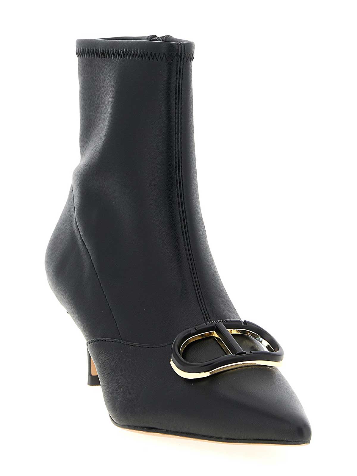 Twinset Twin-set Pointed Toe Ankle Boots In Black