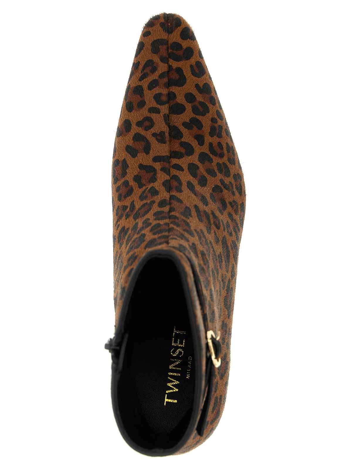 Twinset 70mm Leopard-print Boots In Animal Print