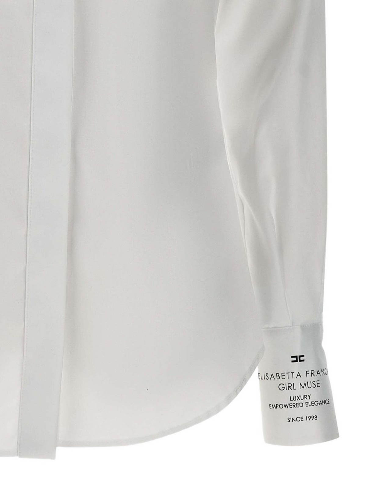 Elisabetta Franchi Shirt With Classic Collar In White