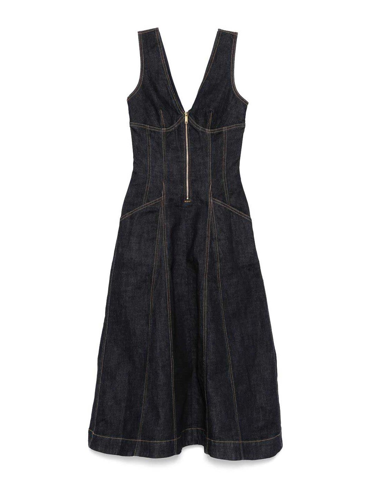 Self-portrait Abito Denim In Black