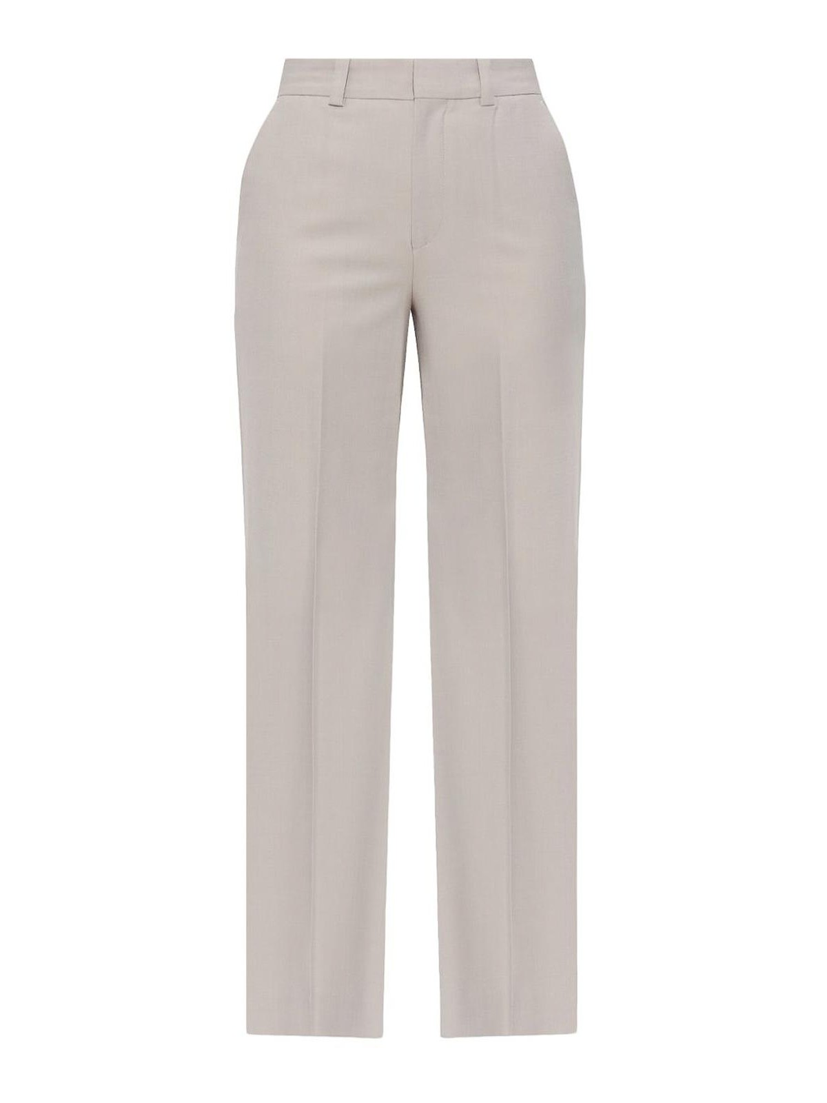 Victoria Beckham Sartorial Trousers With A Large Leg In Gray