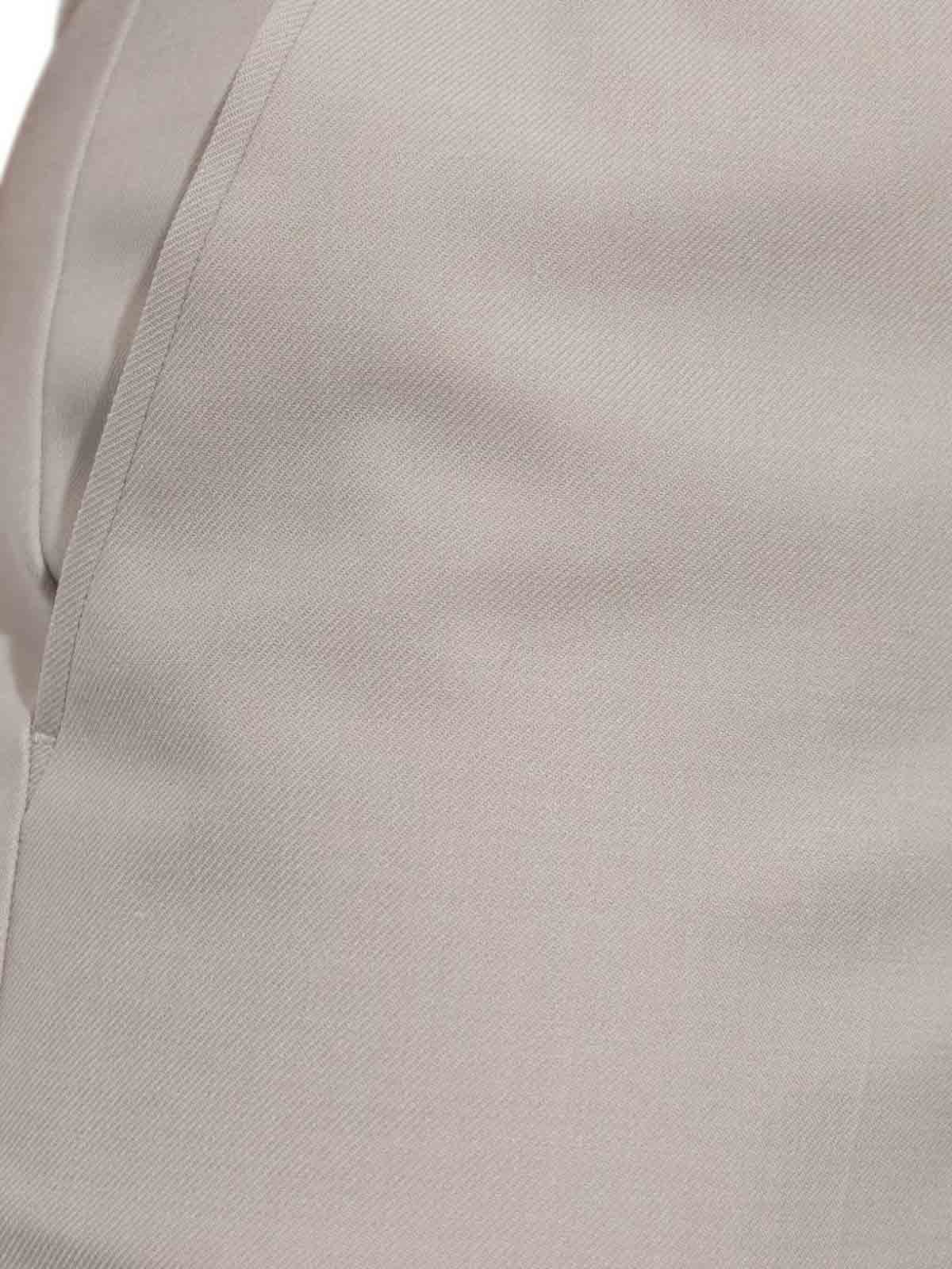 Victoria Beckham Sartorial Trousers With A Large Leg In Gray