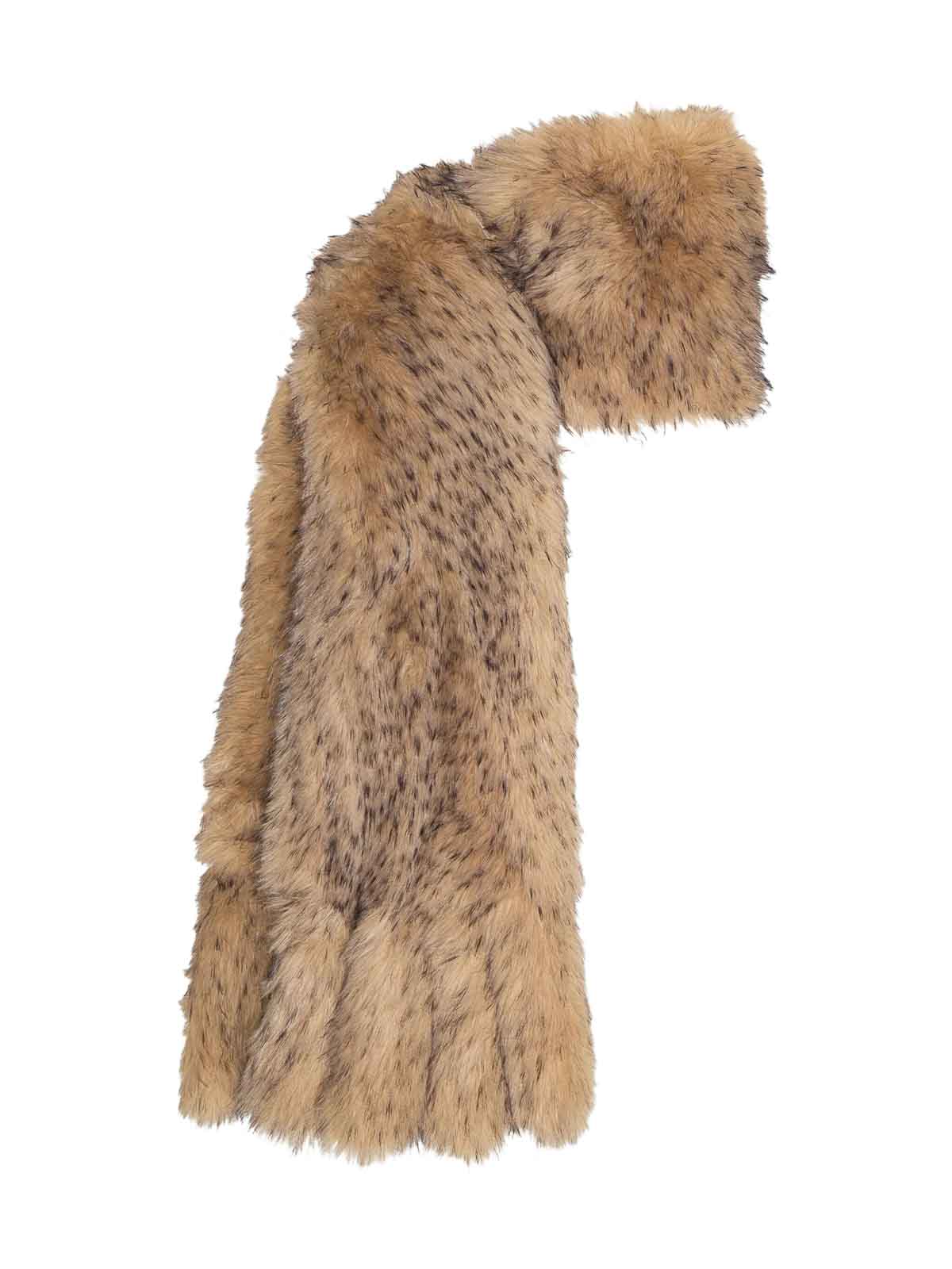 Rotate Birger Christensen Scarf With Ruches In Brown