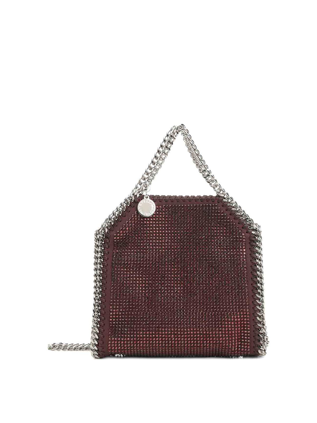 Stella Mccartney Falabella Tote Bag With Rhinestones In Red