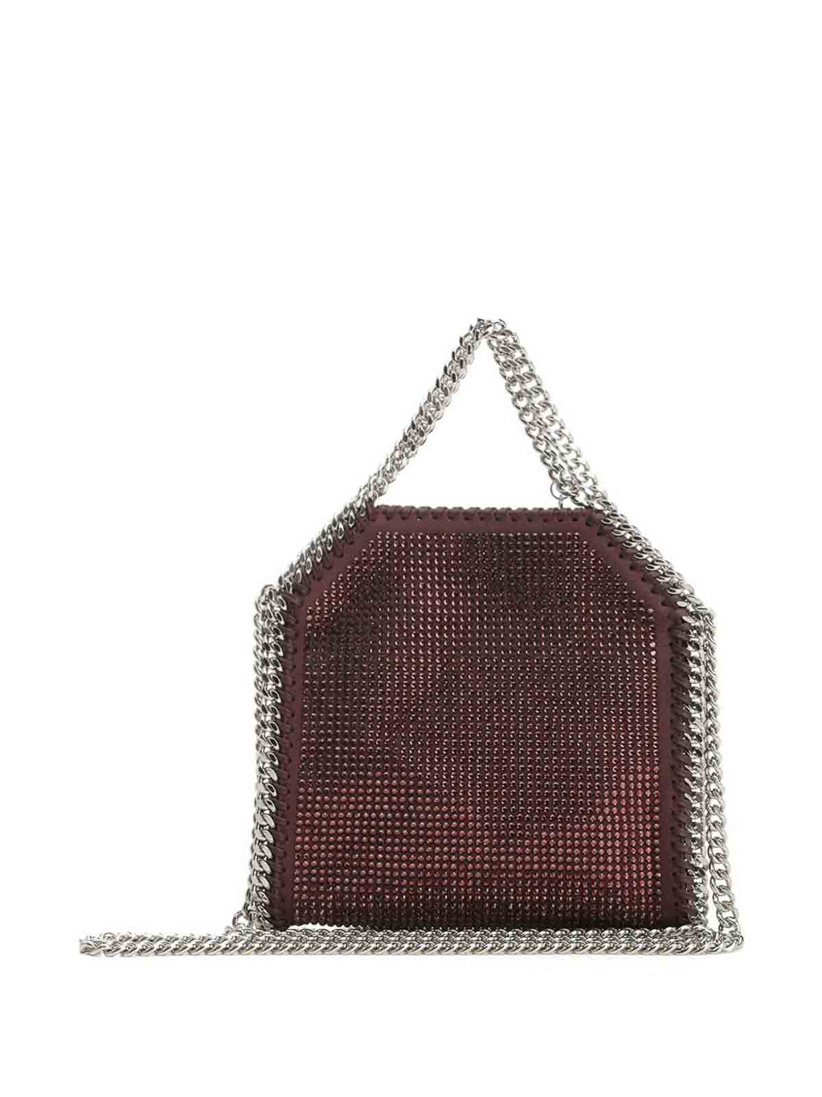 Stella Mccartney Falabella Tote Bag With Rhinestones In Red