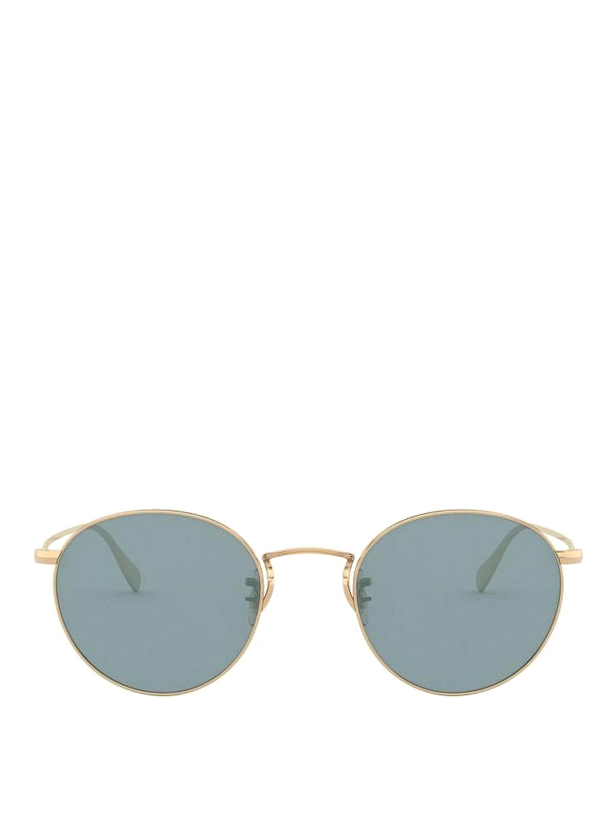 Oliver Peoples Coleridge Sun 50mm Tinted Round Sunglasses In Gold