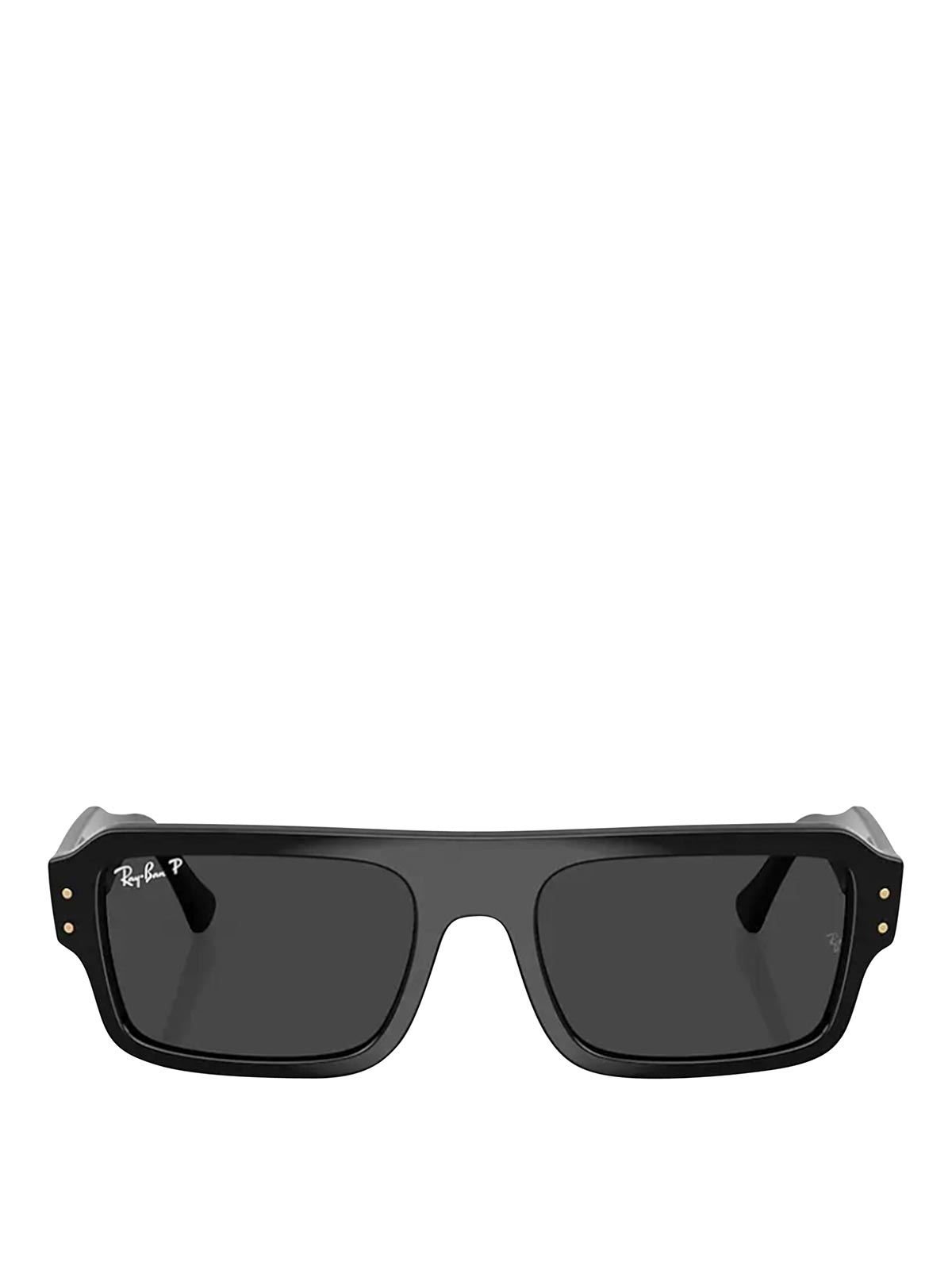 Ray Ban Ray-ban 56mm Polarized Rectangular Sunglasses In Black