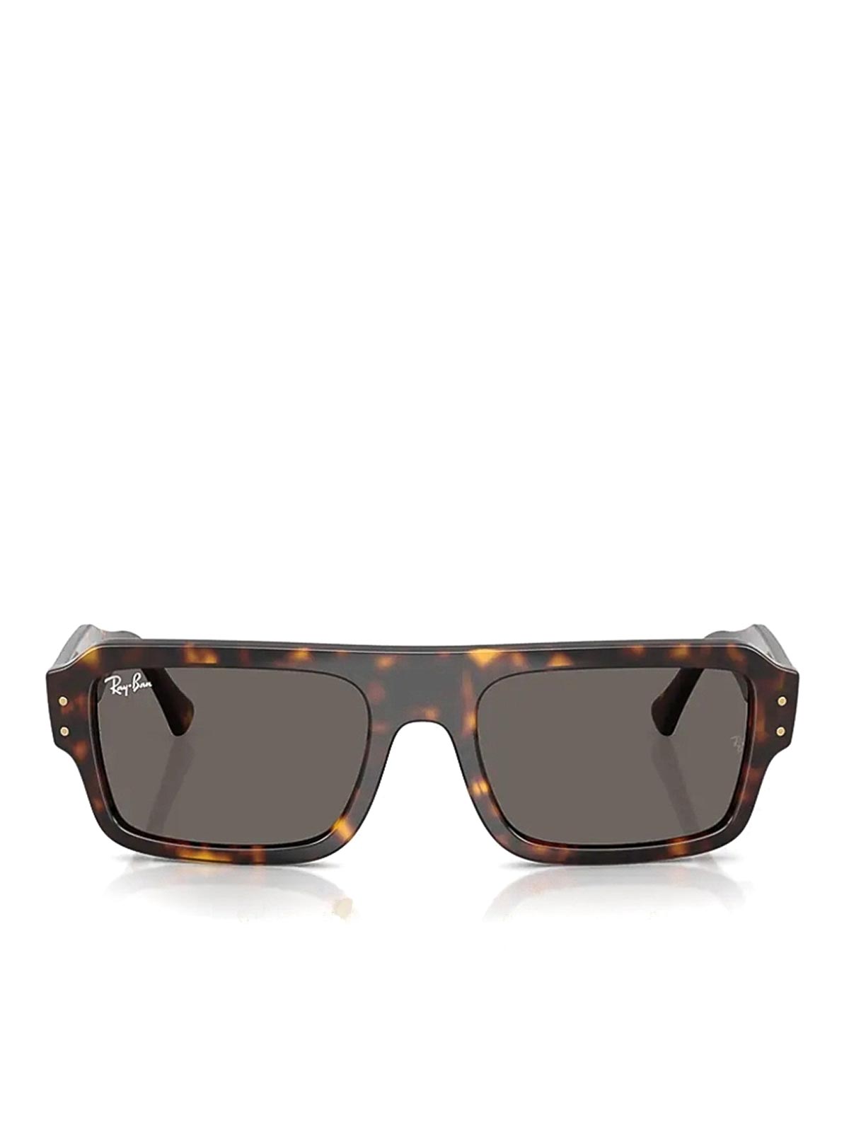 Ray Ban Ray-ban 56mm Polarized Rectangular Sunglasses In Black
