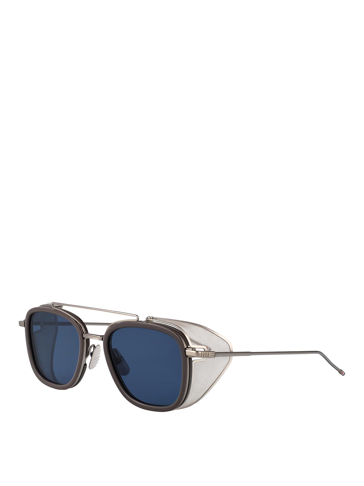 Thom Browne Dark Grey Acetate Titanium Sunglasses In Gray