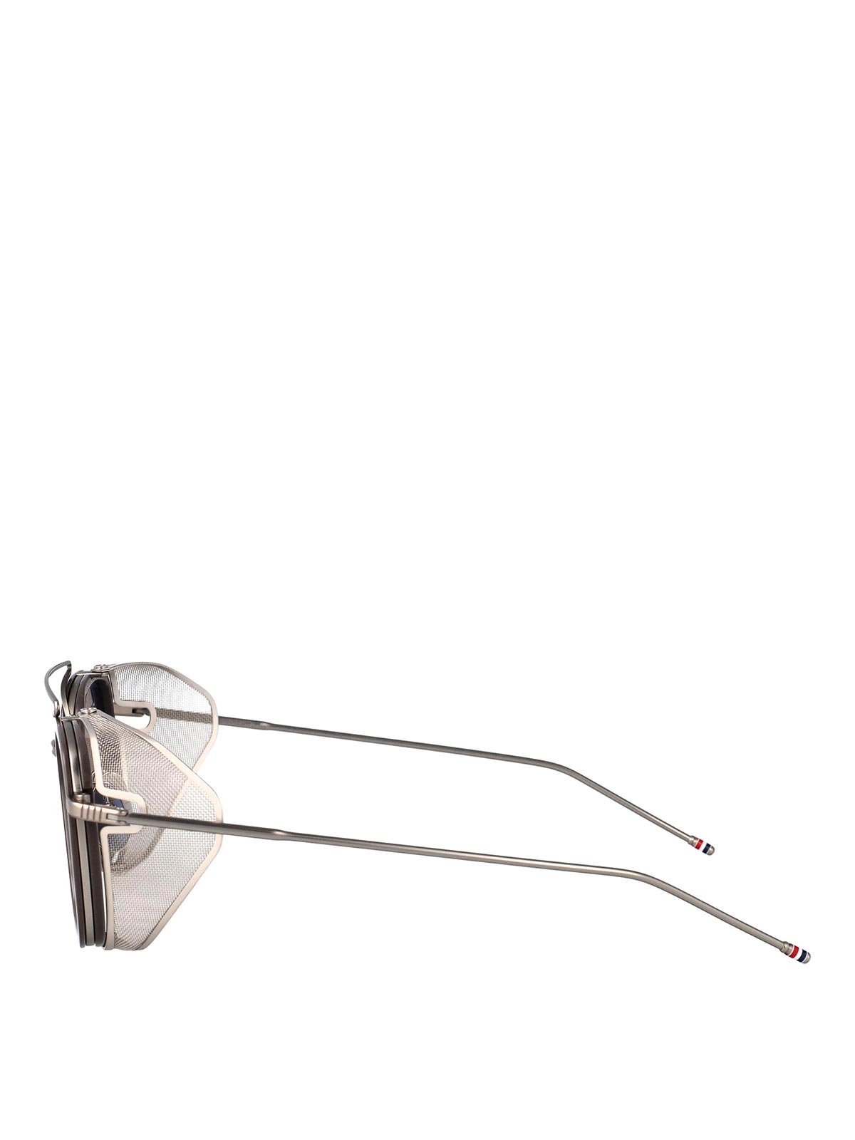 Thom Browne Dark Grey Acetate Titanium Sunglasses In Gray