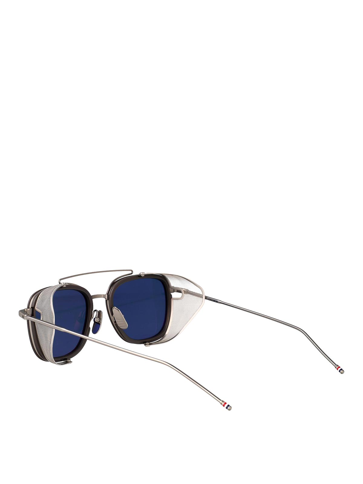 Thom Browne Dark Grey Acetate Titanium Sunglasses In Gray