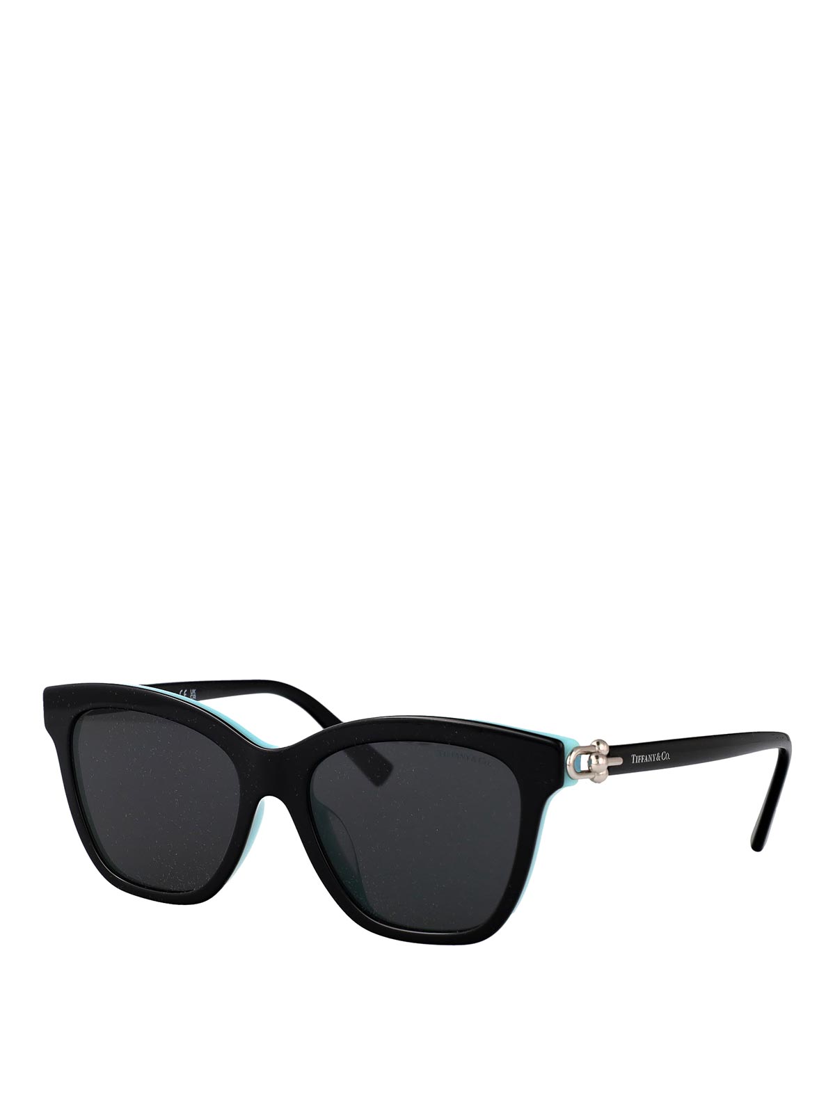 Tiffany & Co Black On Blue Tiffany Acetate Sunglasses In Black