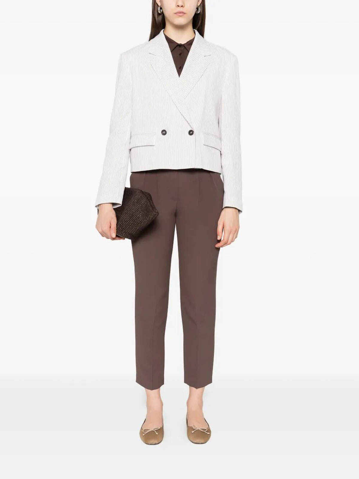 Brunello Cucinelli Tailored Jogger Pants In Brown