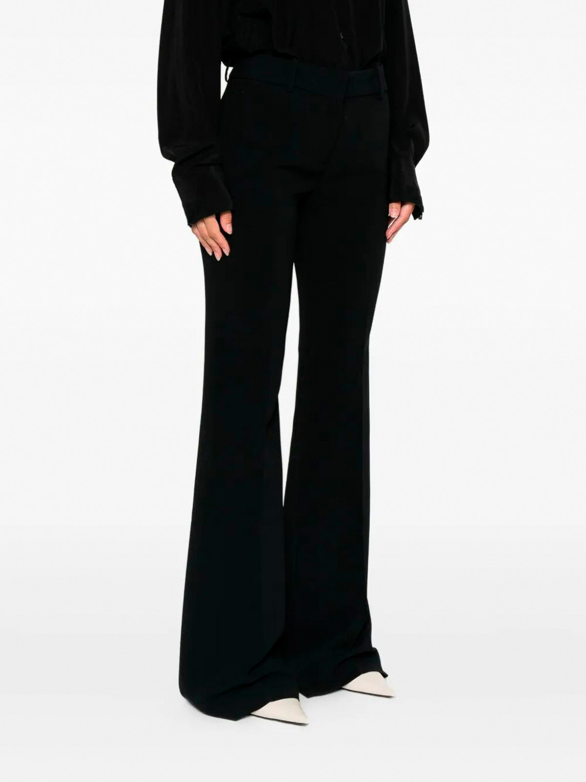 Ermanno Scervino Pressed-crease Trousers In Black