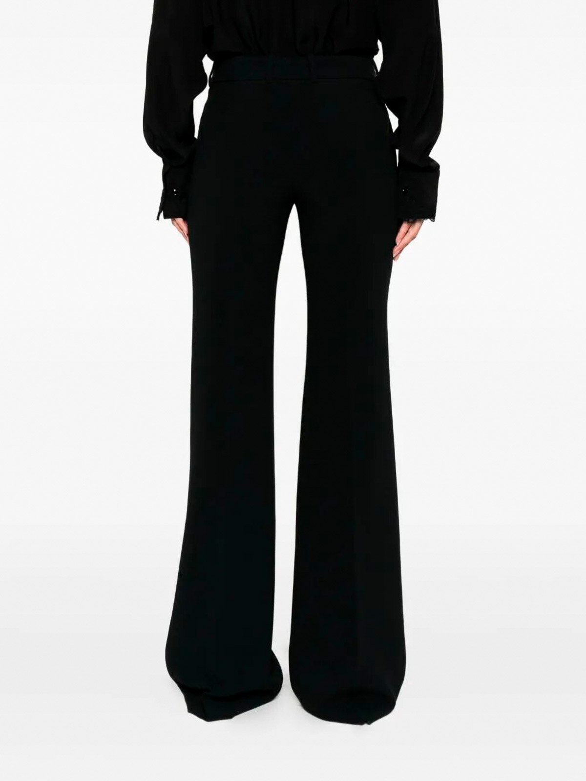Ermanno Scervino Pressed-crease Trousers In Black