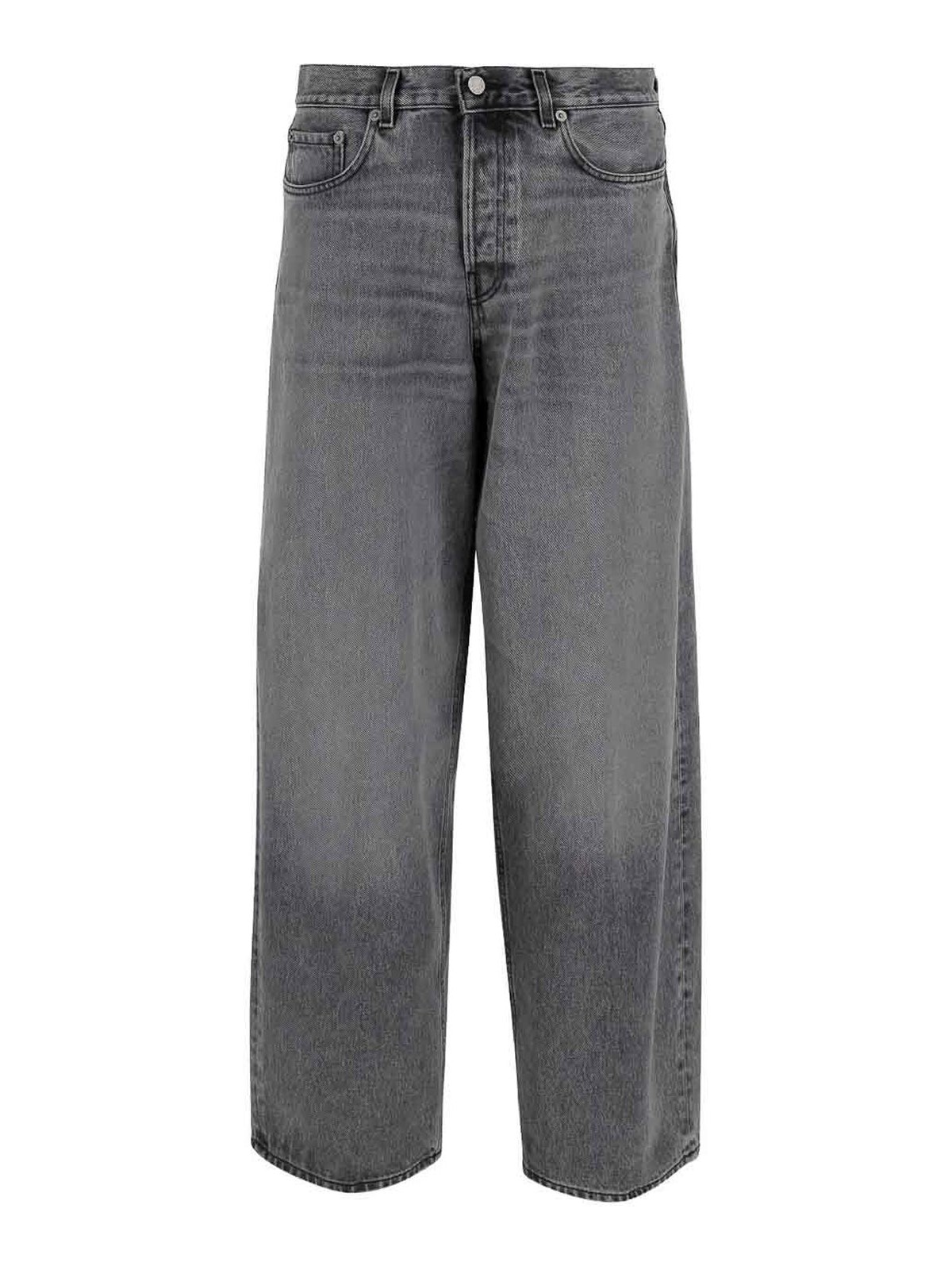 Haikure Wide Fit Cotton Denim Jeans In Black