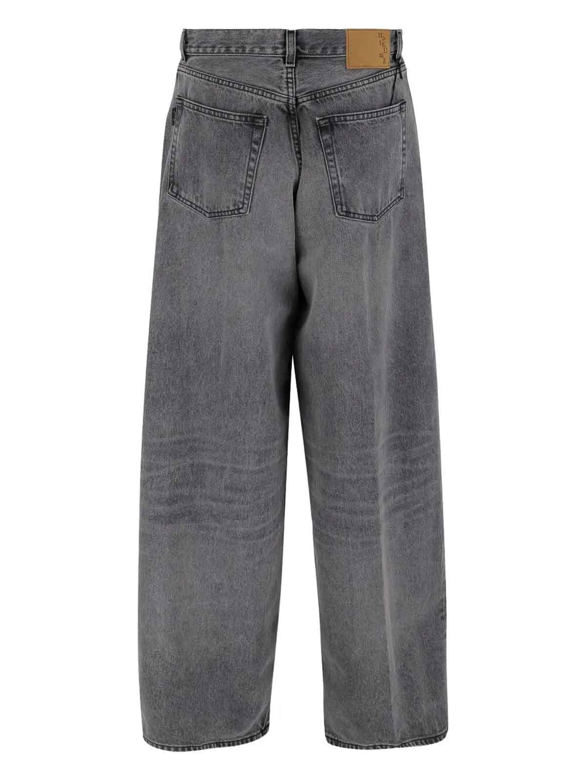 Haikure Wide Fit Cotton Denim Jeans In Black