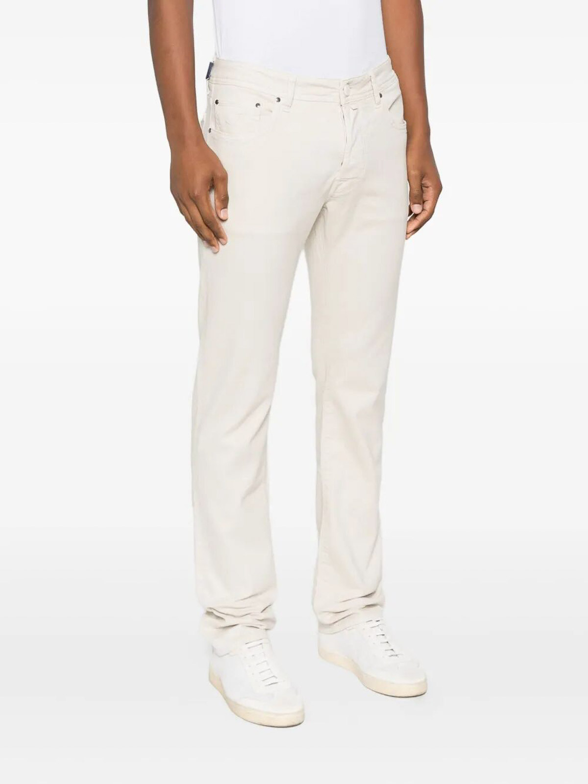 Jacob Cohen Five-pocket Trousers In White