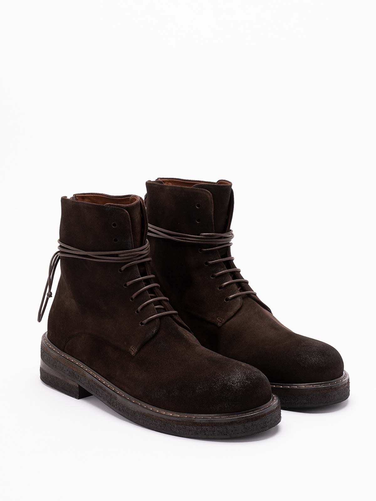 Marsèll Brown Parrucca Lace Up Ankle In Brown