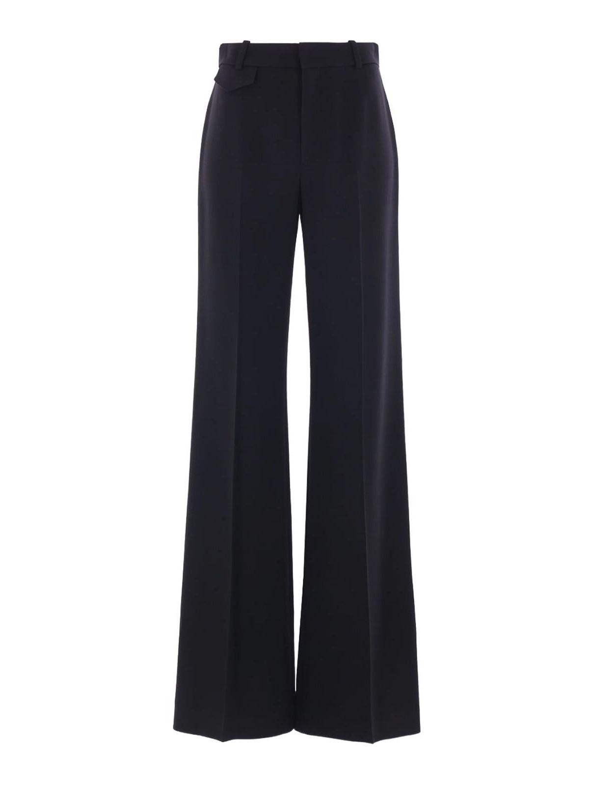 Chloé Flare Trousers In Soft Crepe In Black