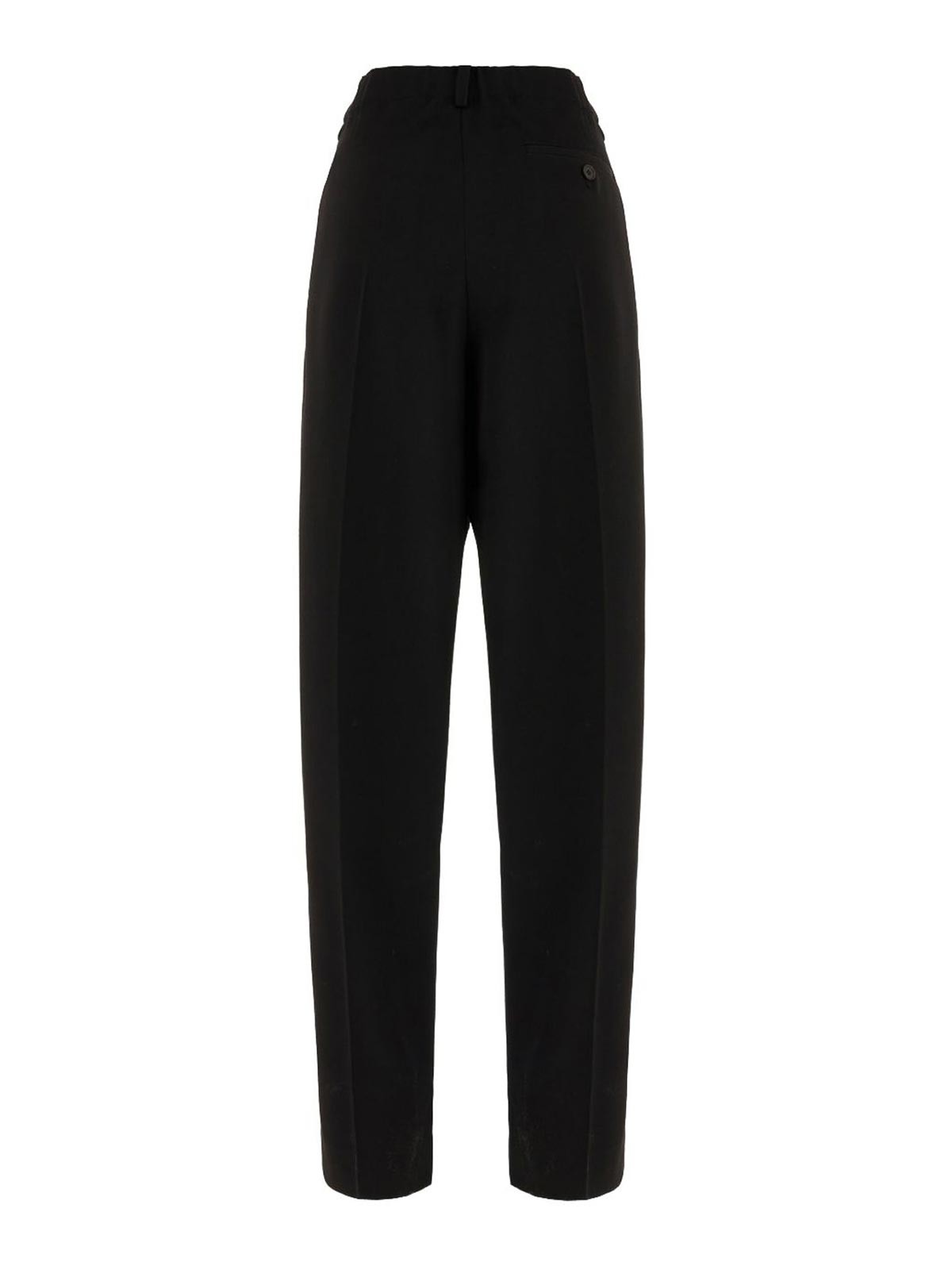 Givenchy Wool Trousers With Pleated Design And Button Detail In Black