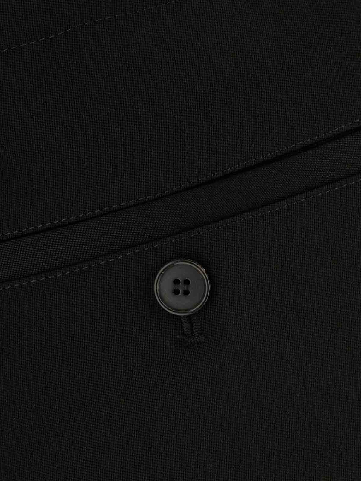 Givenchy Wool Trousers With Pleated Design And Button Detail In Black