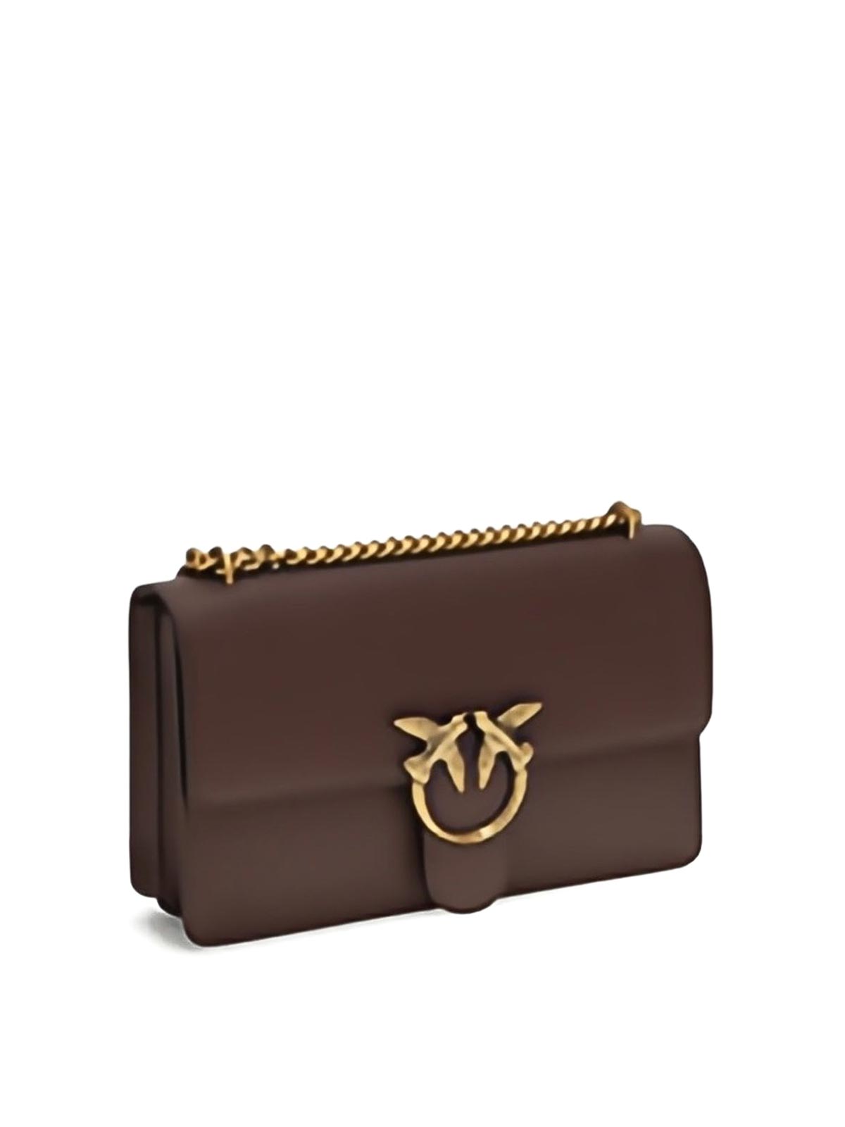 Pinko Structured Rectangular Handbag In Red