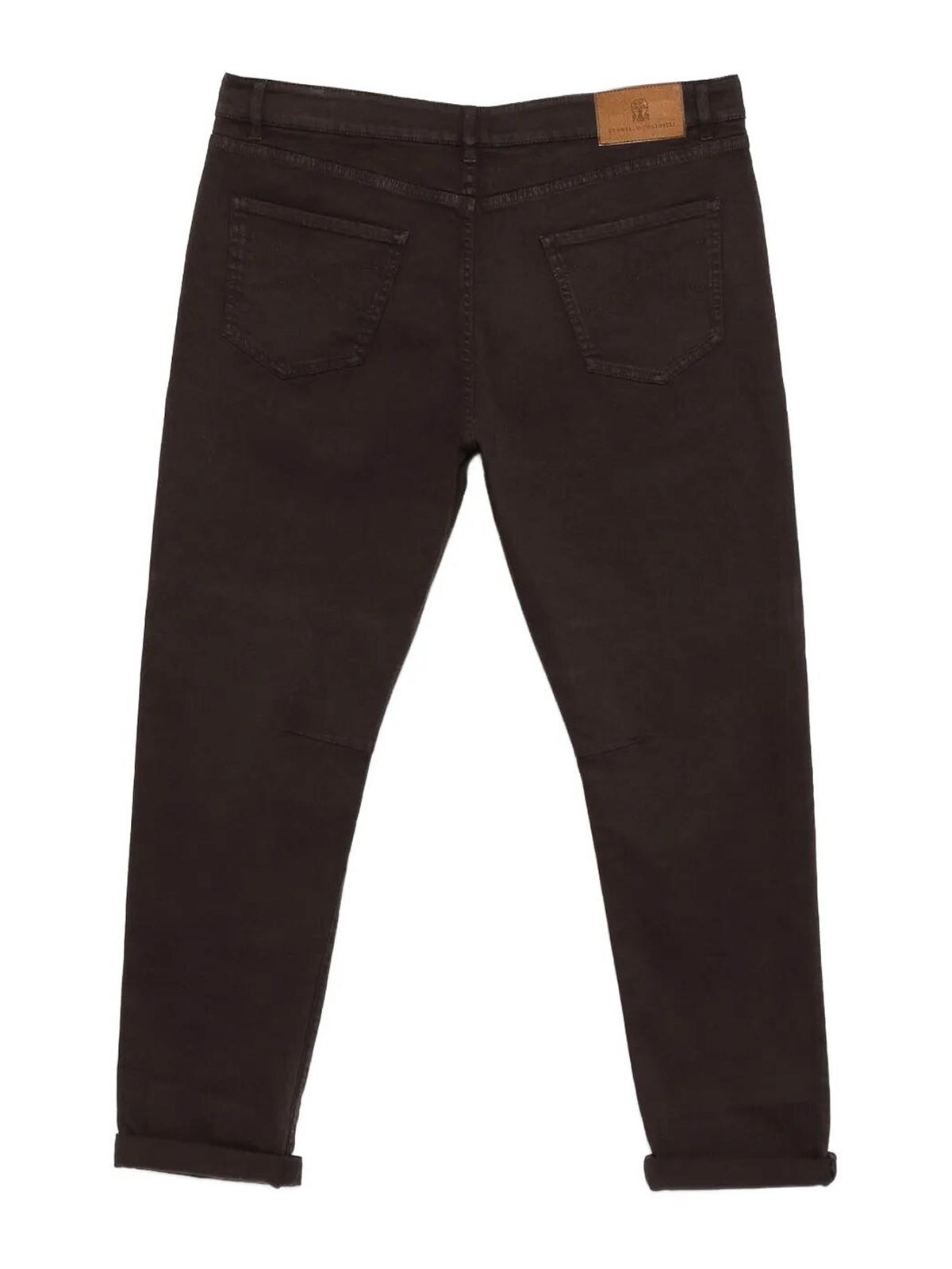 Brunello Cucinelli Five-pocket Straight Leg Jeans In Brown