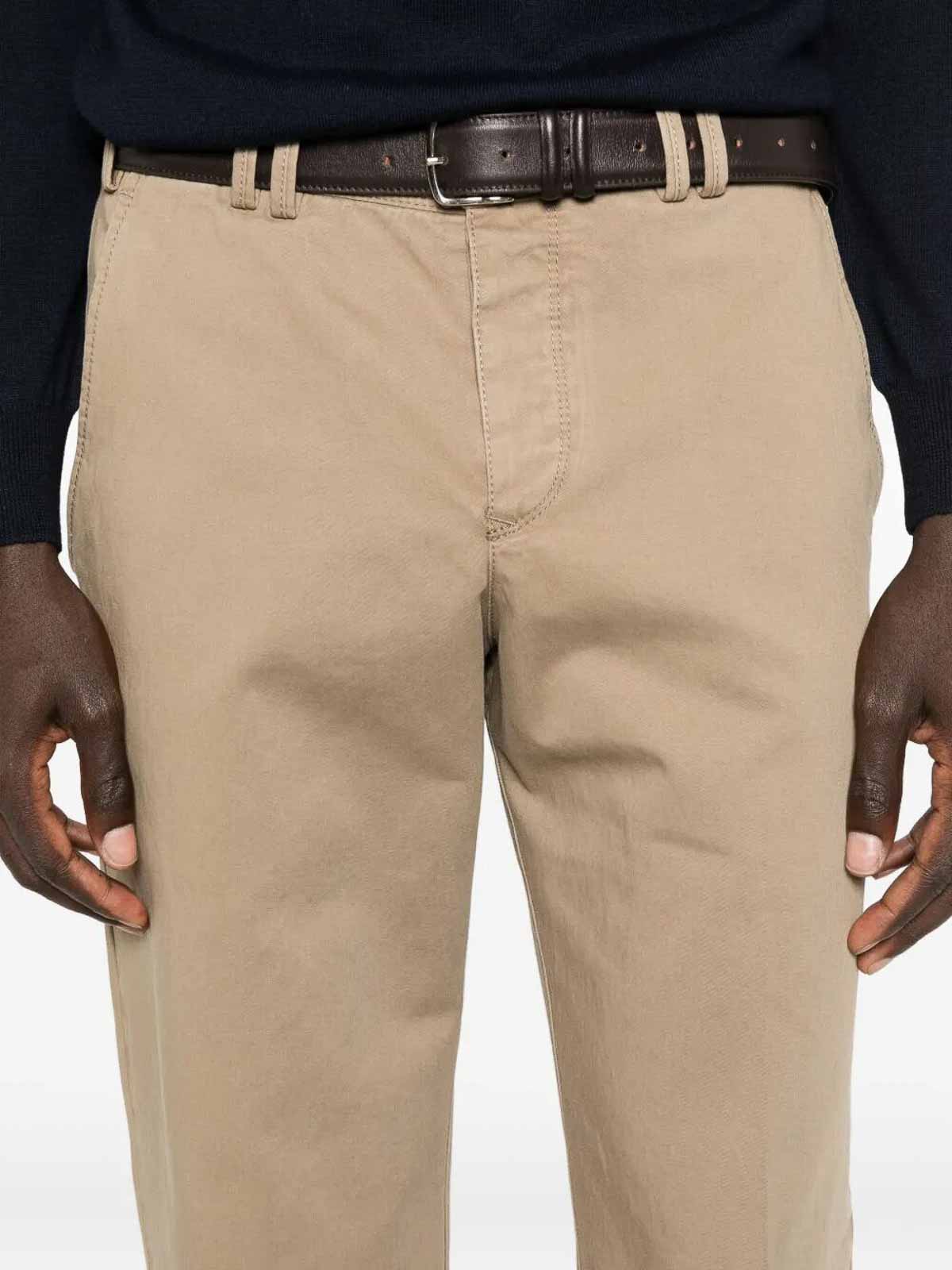 Pt Torino Tailored Trousers Featuring Functional Pockets In Brown