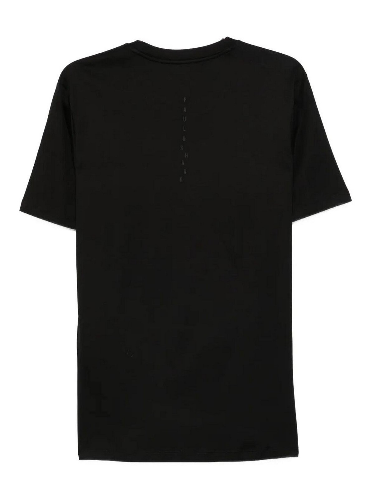 Paul & Shark Back-print Cotton T-shirt In Black