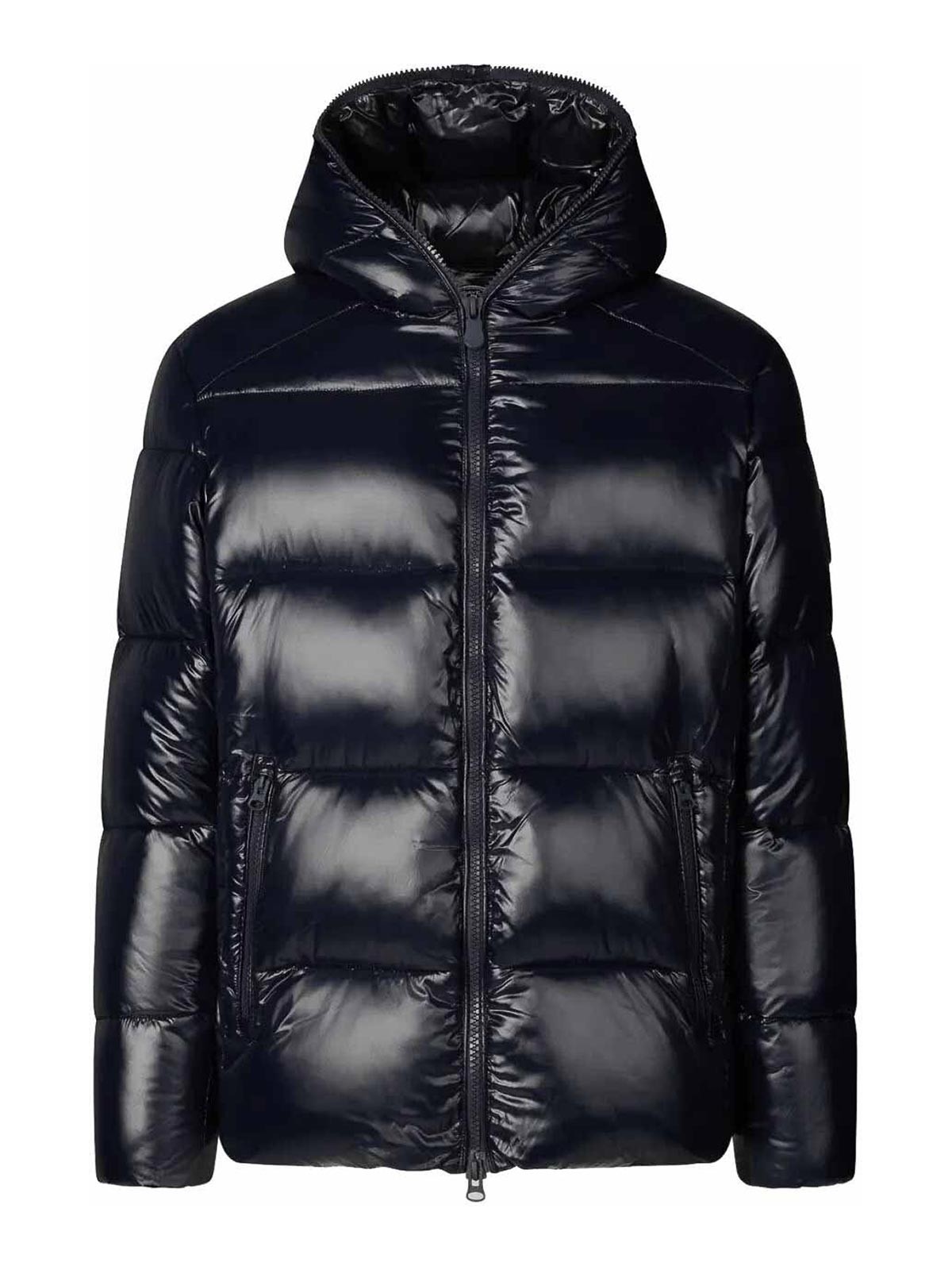Save The Duck Edgard Down Jacket With Laqu Finish In Black