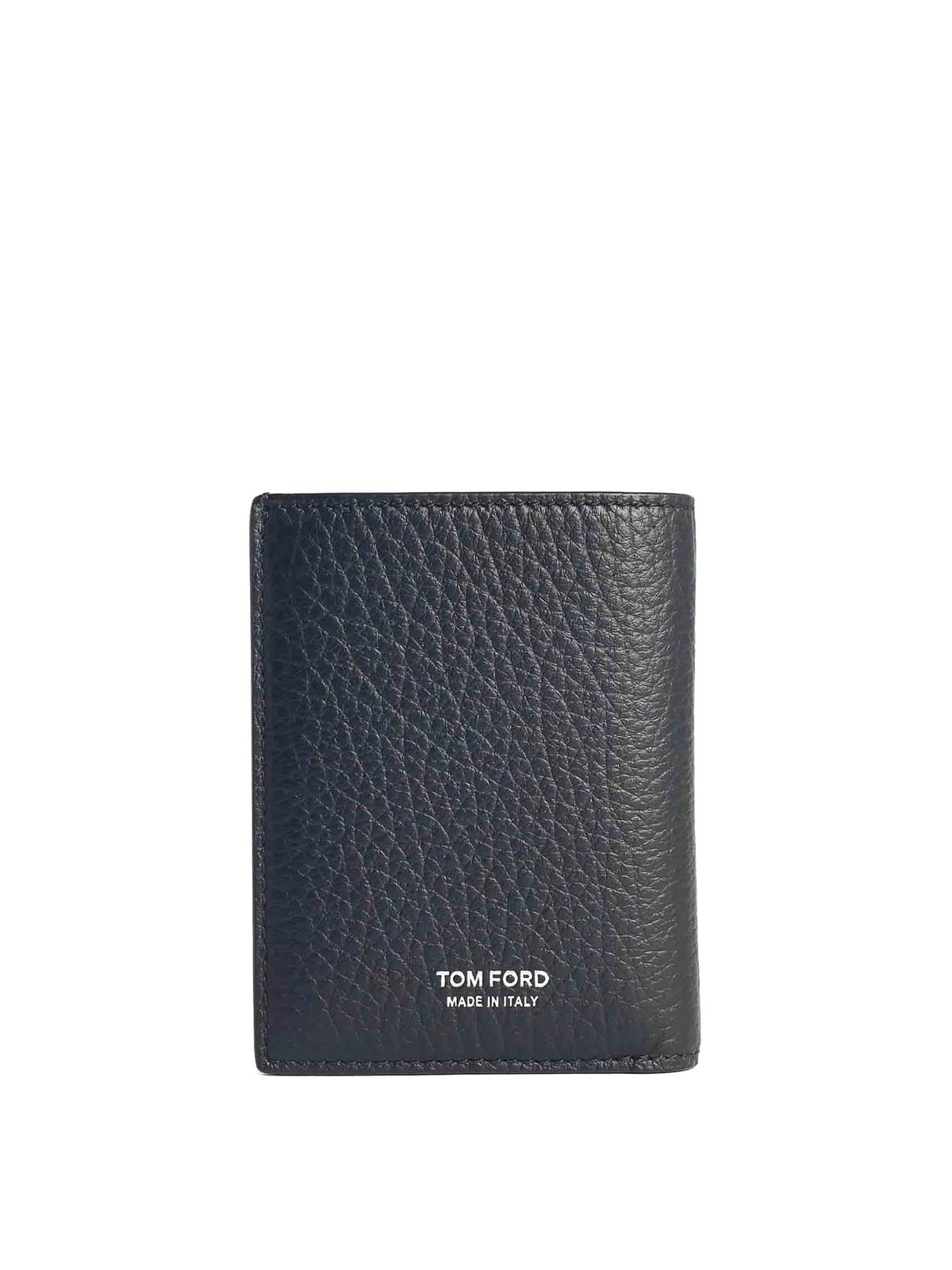 Tom Ford Elongated T Line Card Holder In Black