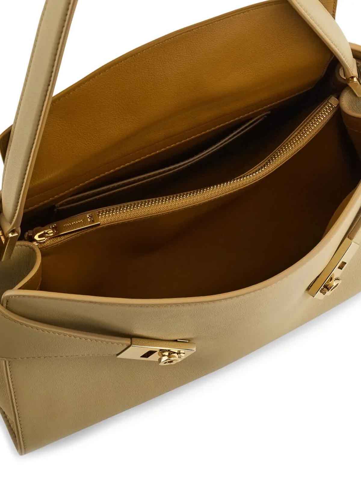 Ferragamo Hug Soft Medium Bicolor Shoulder Bag In Yellow