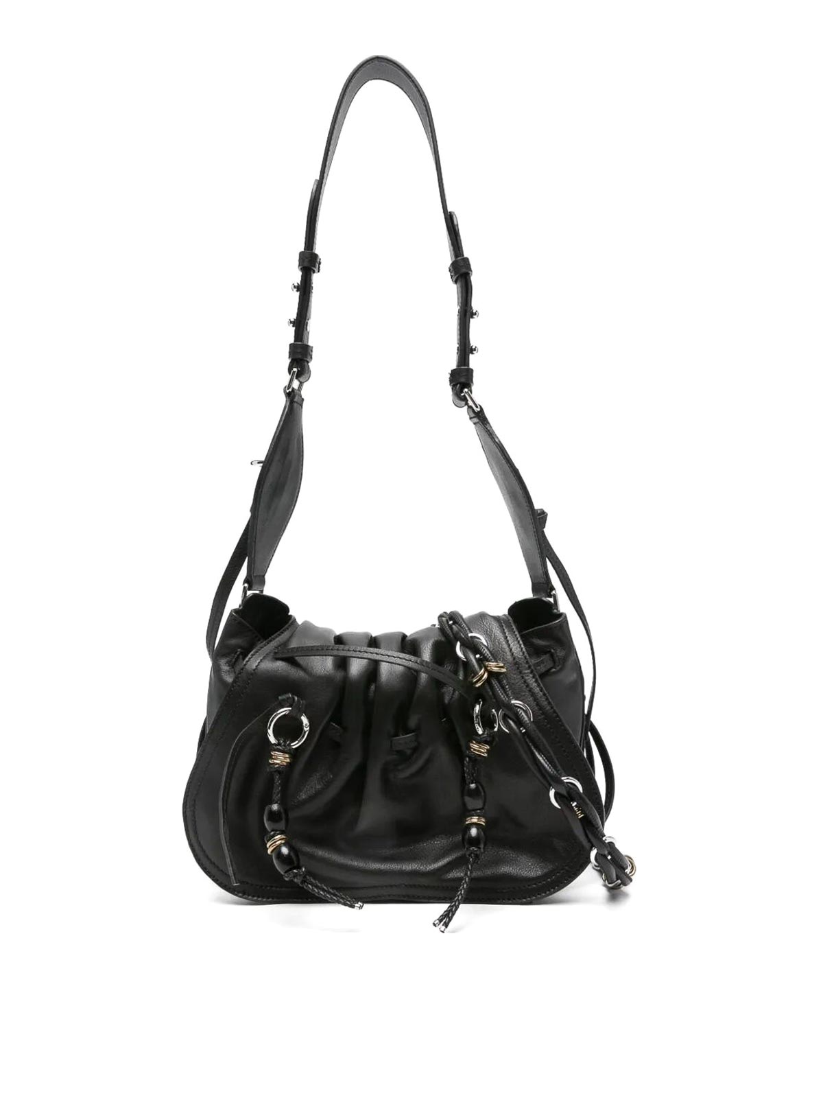 Isabel Marant Bolton Leather Shoulder Bag In Sand