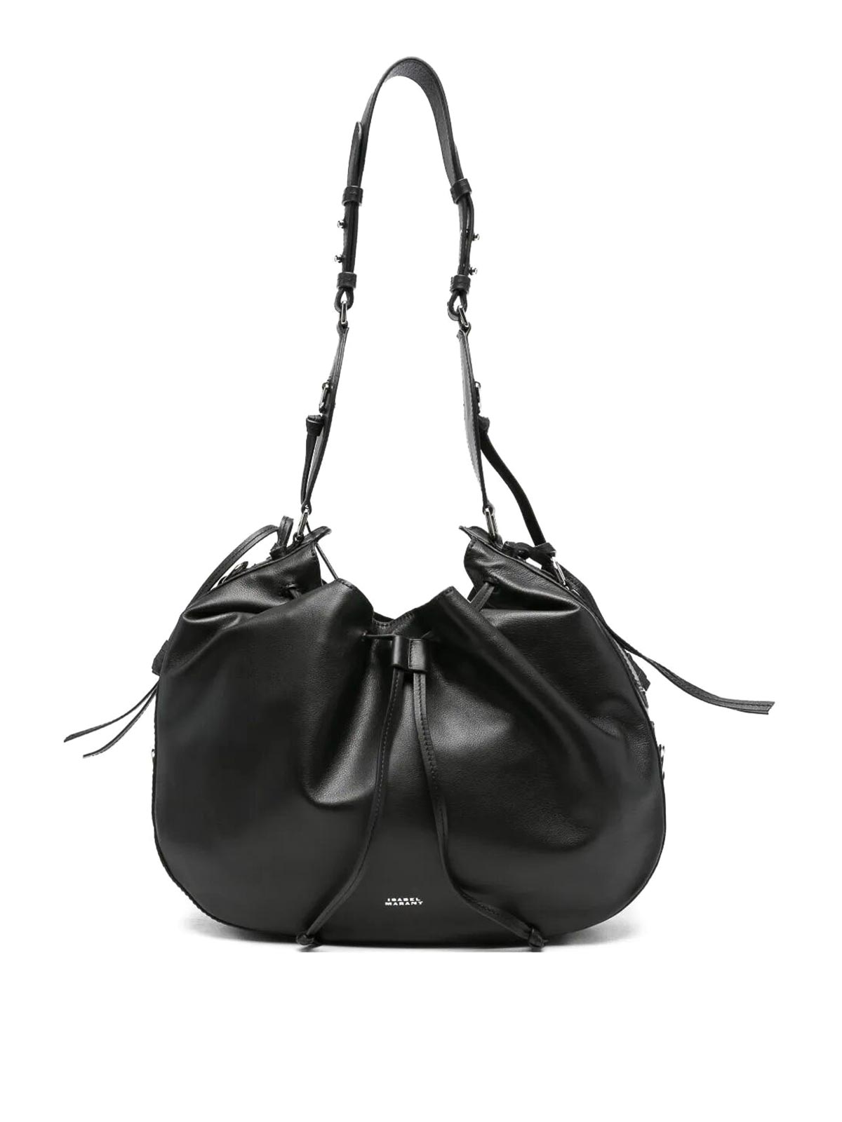 Isabel Marant Bolton Leather Shoulder Bag In Sand