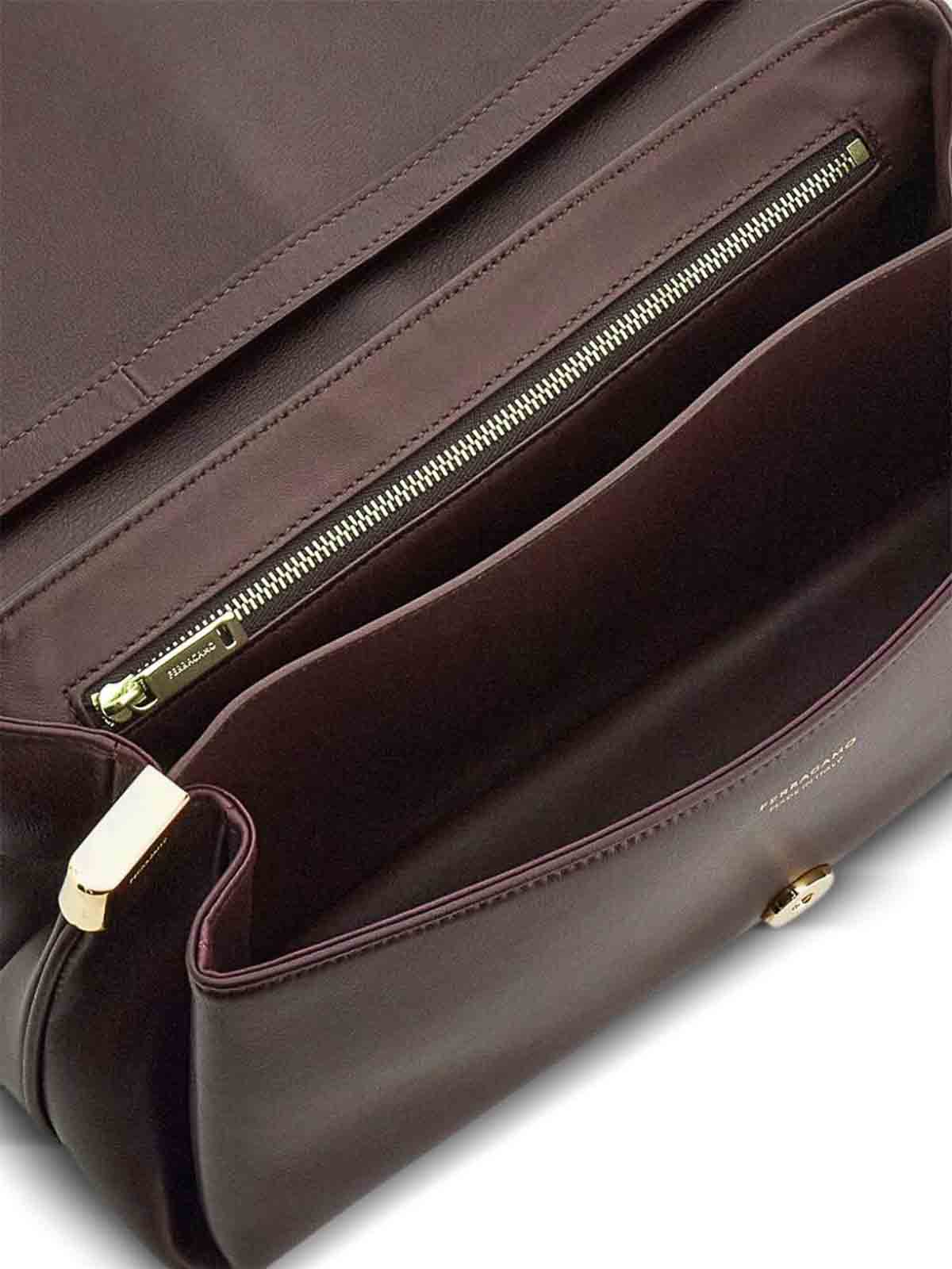 Ferragamo Shoulder Bag With Chain Strap And Gold-tone Hardware In Brown