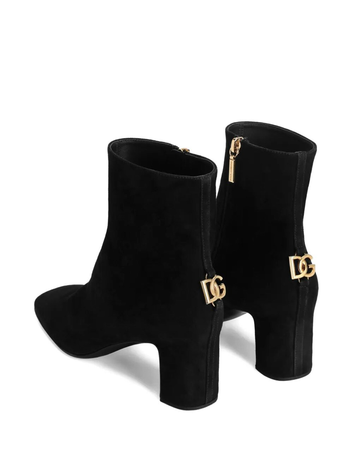 Dolce & Gabbana Suede Leather Ankle Boots In Black