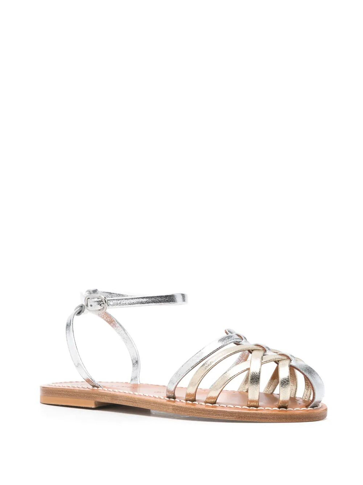 Kjacques Cyrenia Two-tone Metallic Sandals In Multi