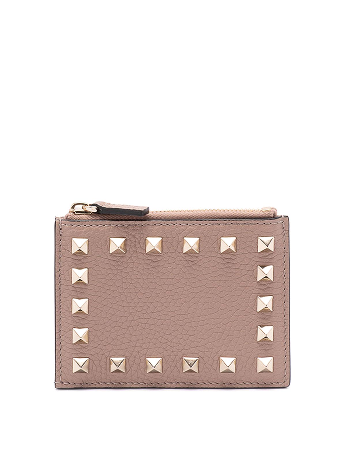 Valentino Garavani `rockstud` Coin Purse In Nude