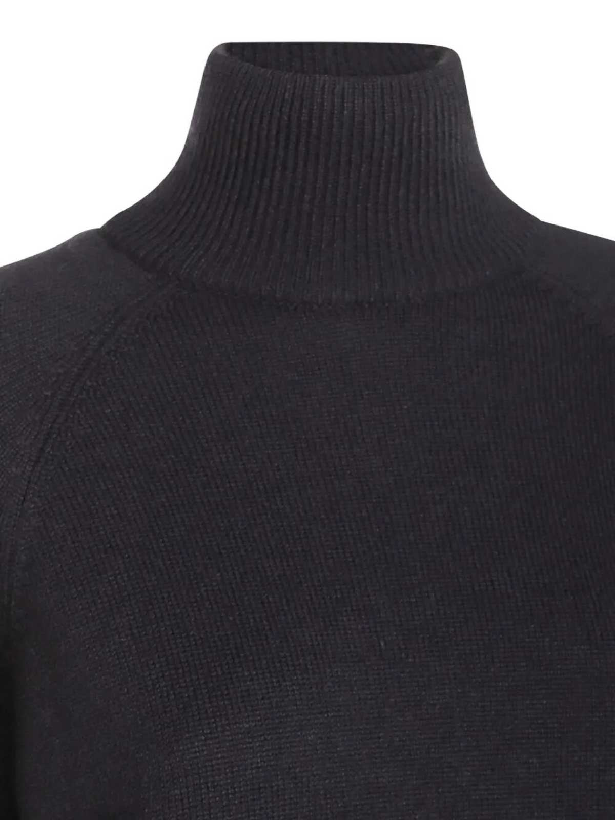 Brunello Cucinelli Ribbed Turtleneck Knitwear Long Sleeves In Blue