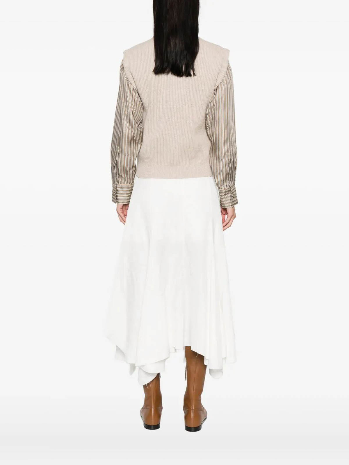Brunello Cucinelli Knitted Vest In Neutral