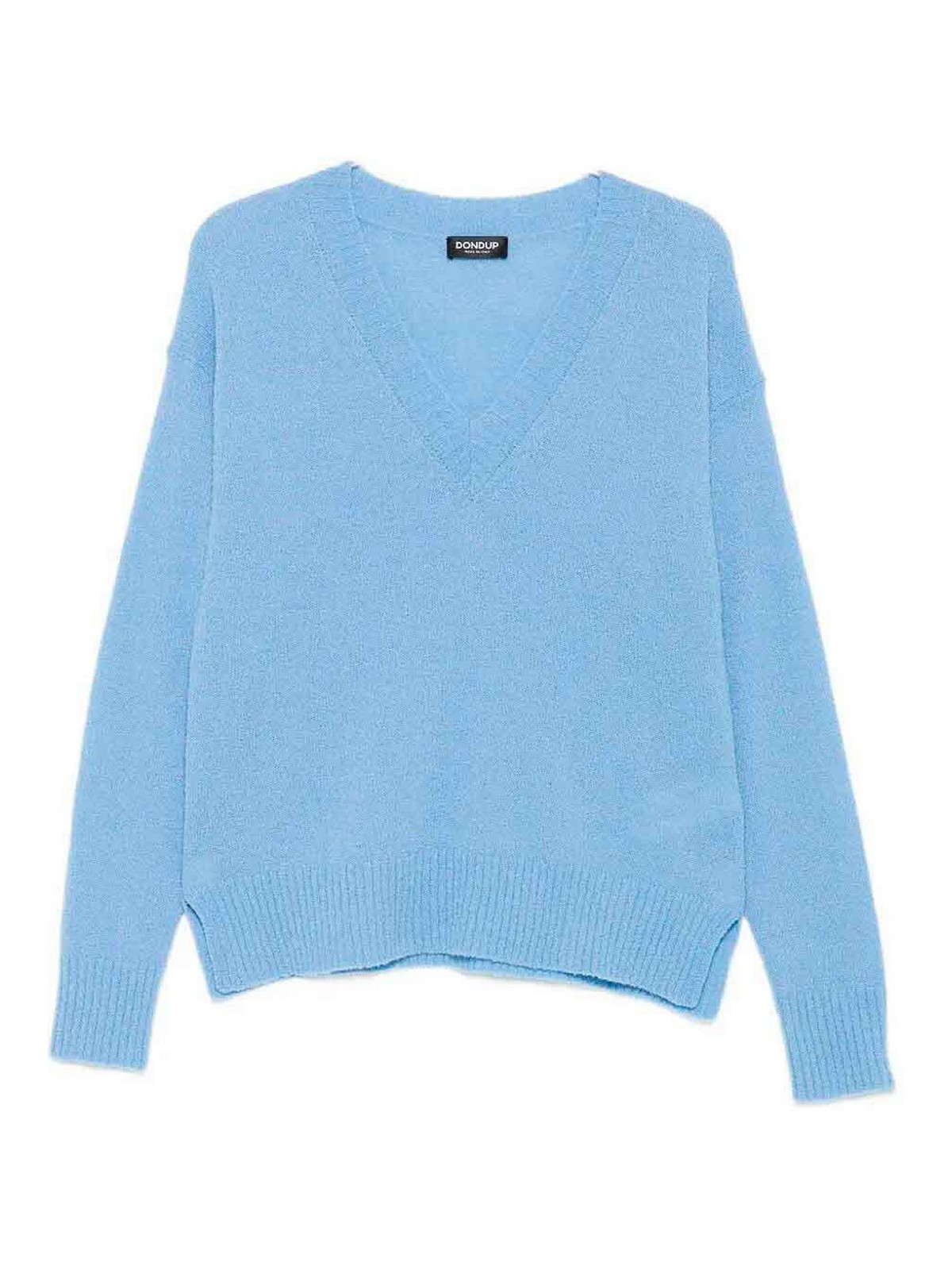 Dondup V-neck Sweater In Blue
