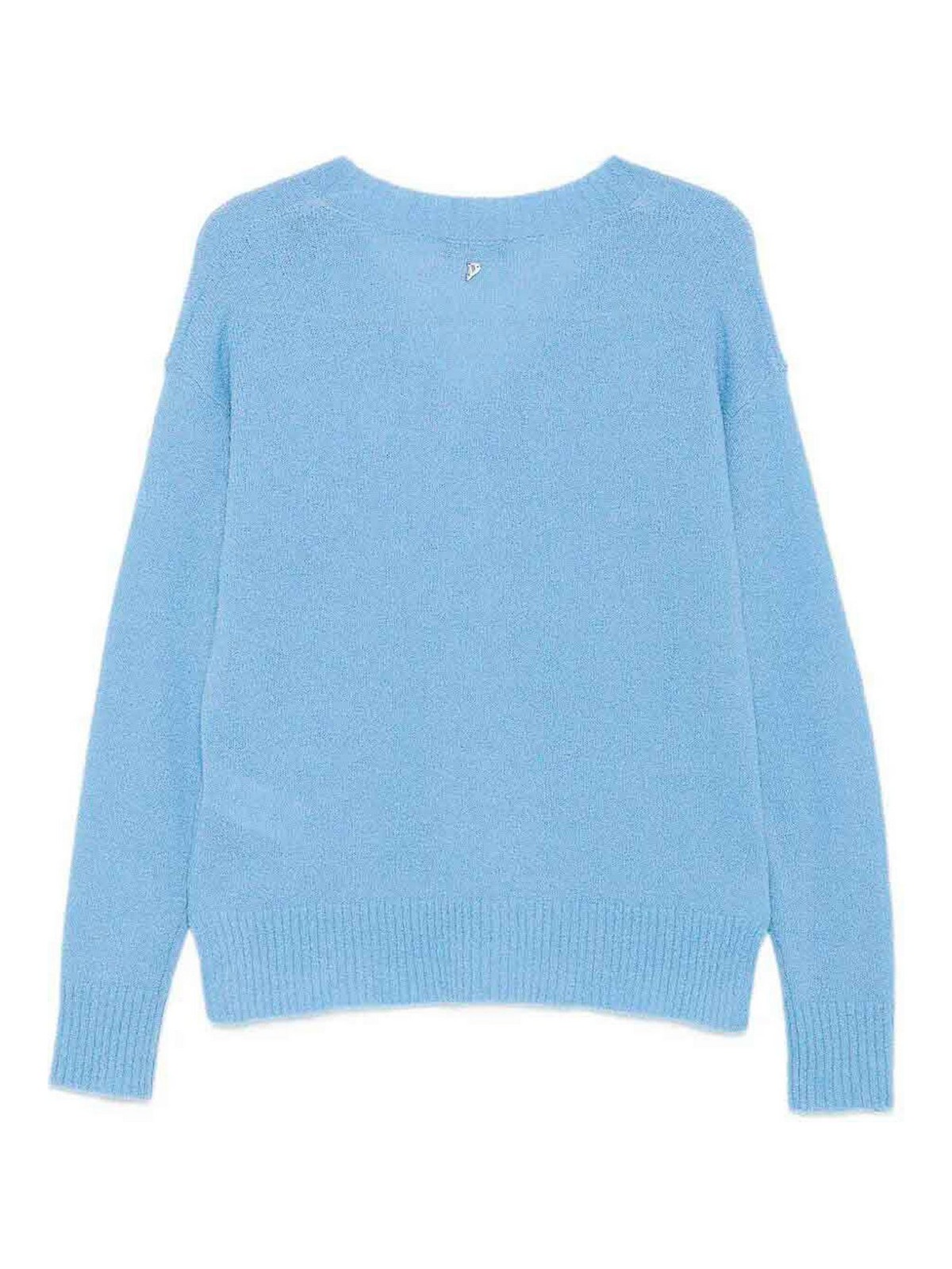 Dondup V-neck Sweater In Blue