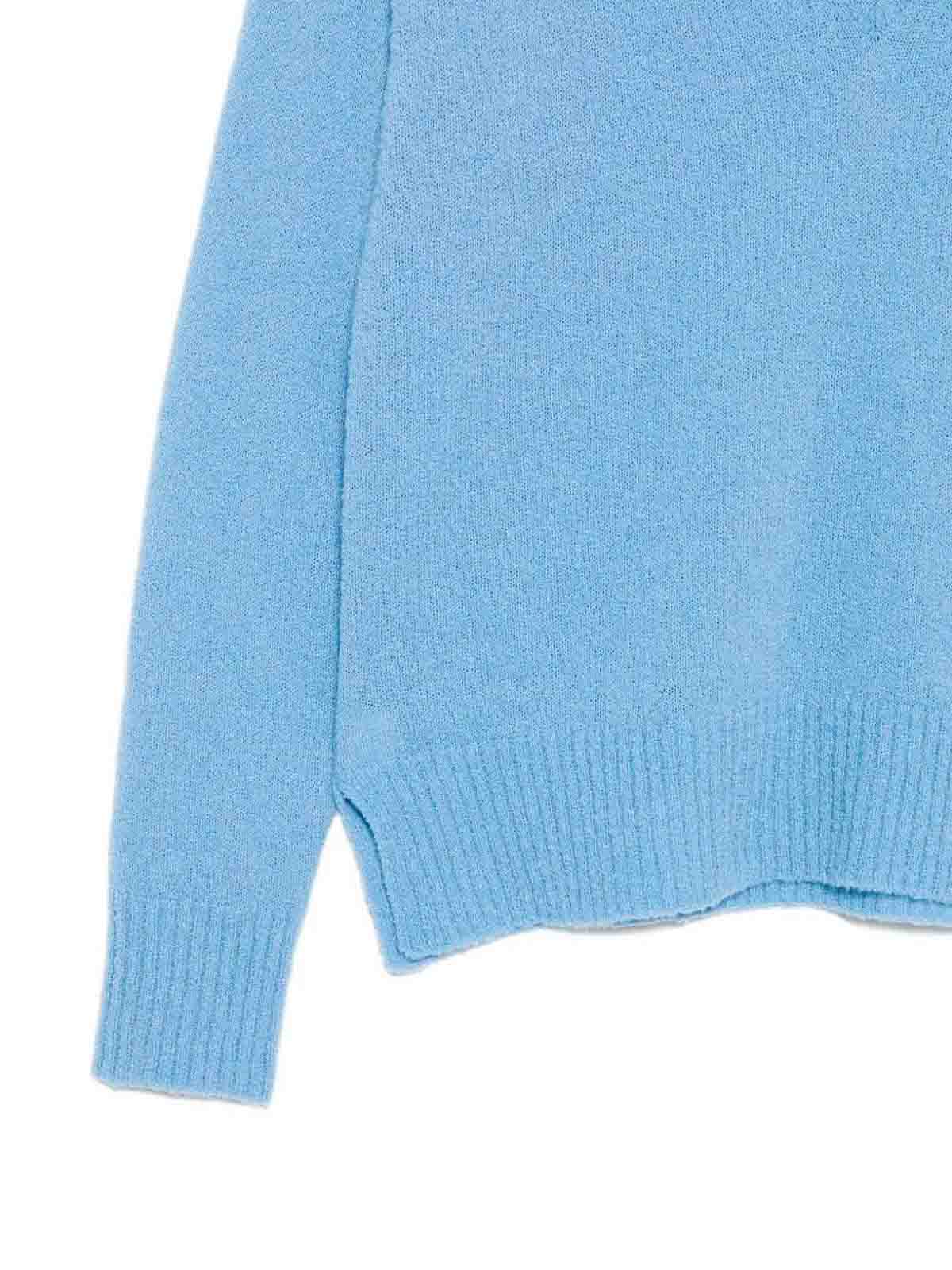 Dondup V-neck Sweater In Blue