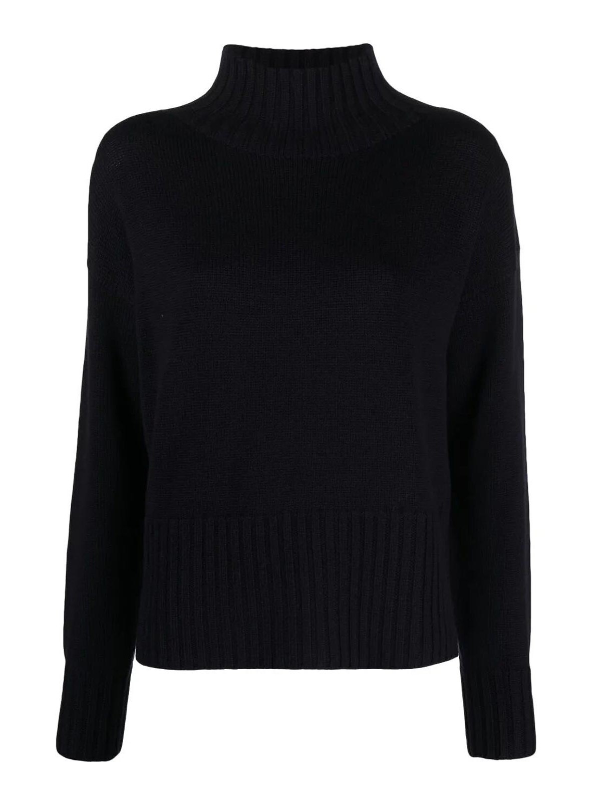 Drumohr Long Sleeve Turtle-neck Sweater In Blue