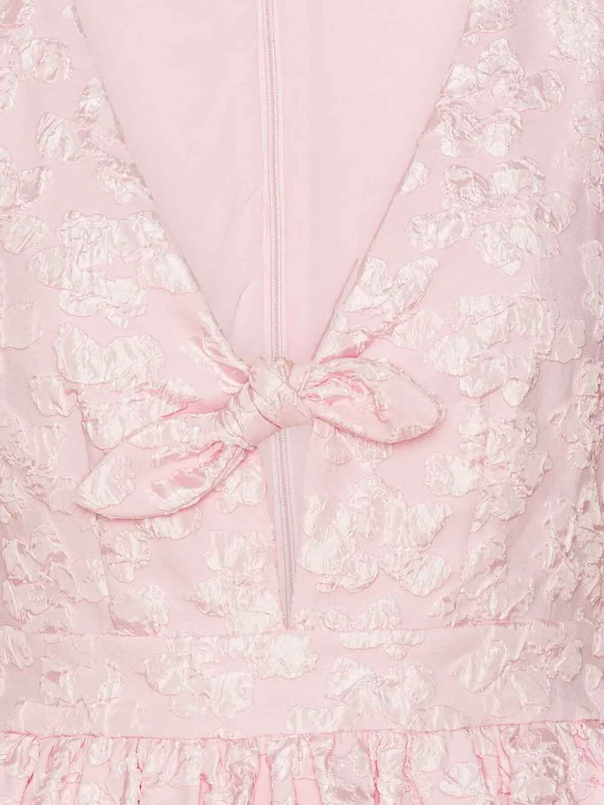 Rotate Birger Christensen Rotate Birgerchristensen Top With Puff Sleeves In Pink
