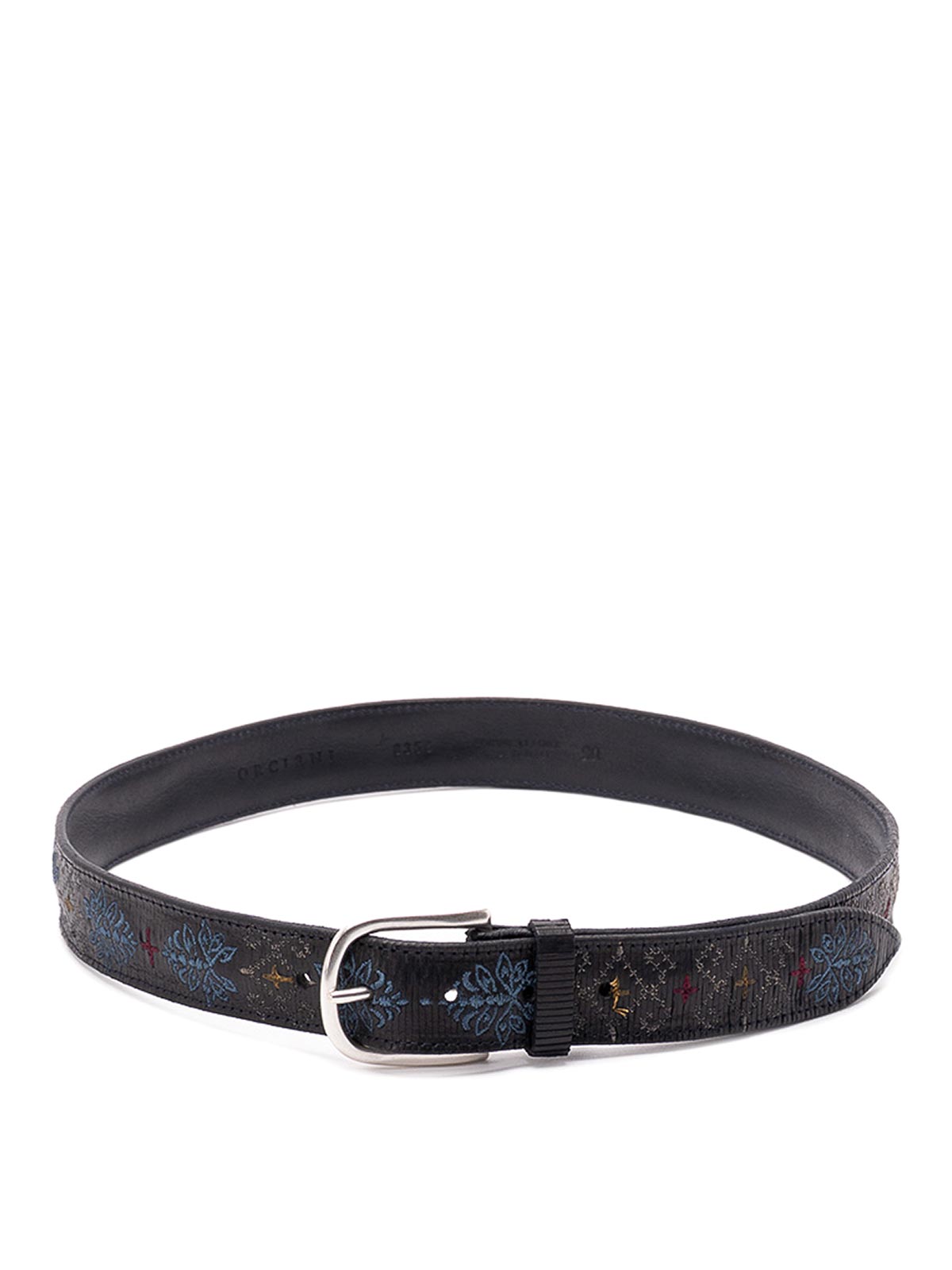 Orciani `blade Ornament` Belt In Brown