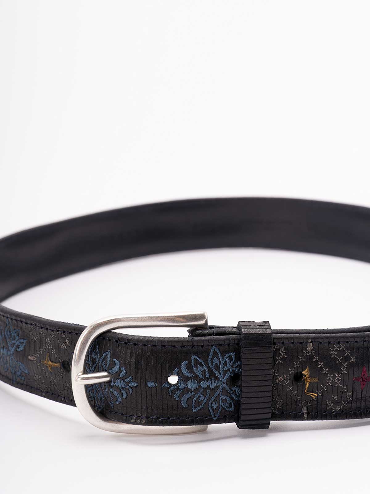 Orciani `blade Ornament` Belt In Brown