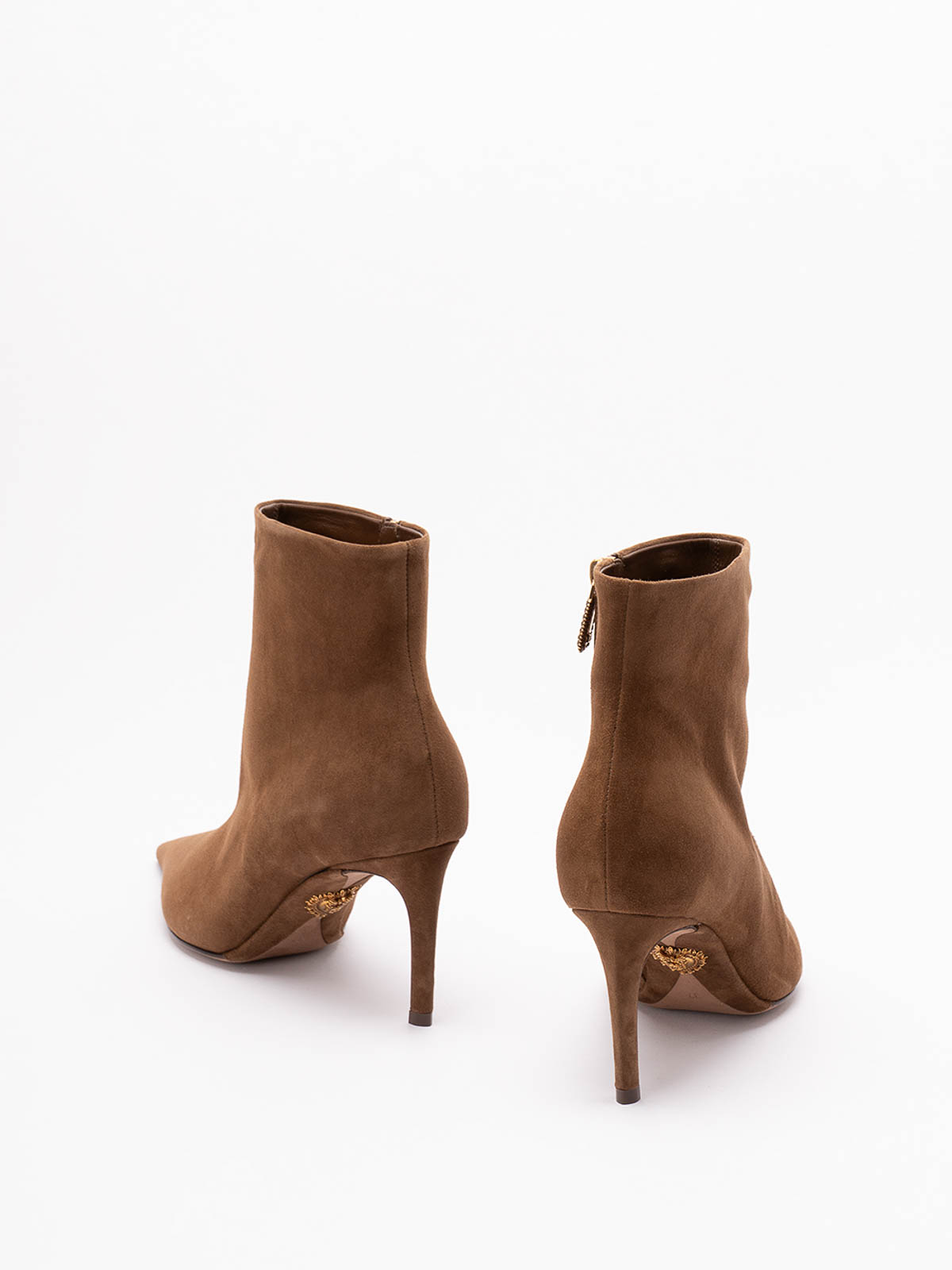 Dolce & Gabbana Suede Ankle Boots In Brown